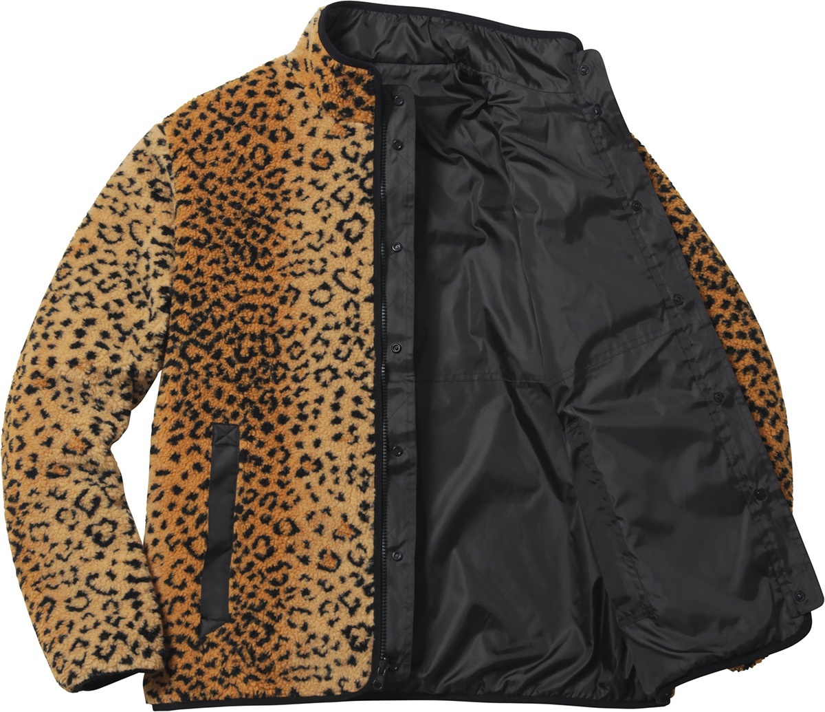 Leopard Fleece Reversible Jacket view 15